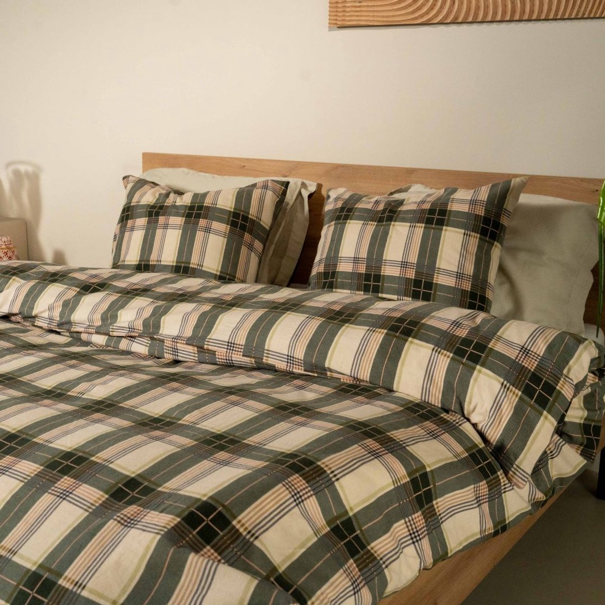 Kayori Betsu Dekbedovertrek Flanel - 200x200-220 + 2 slopen - Superzacht & Isolerend - Tweepersoons - Zand