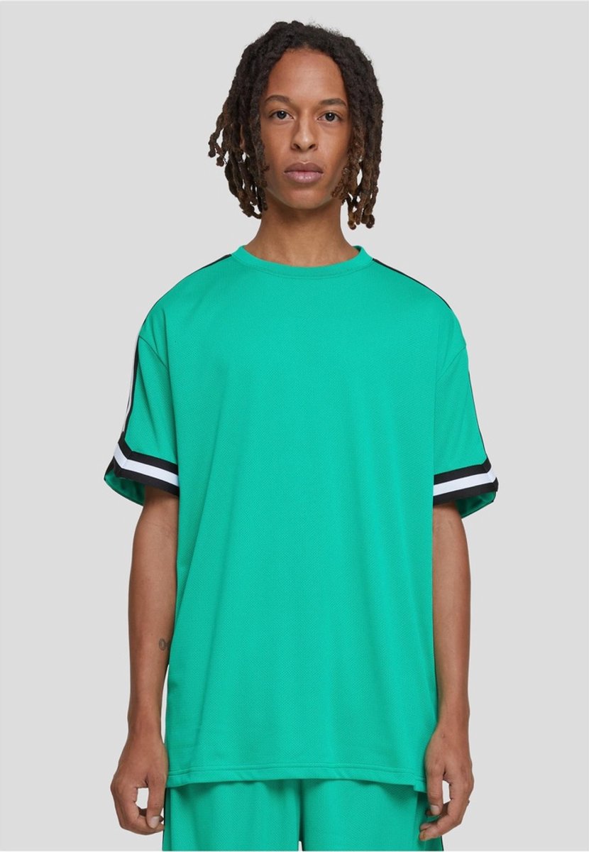 Urban Classics Oversized Stripes Mesh Heren T-shirt XXL Groen