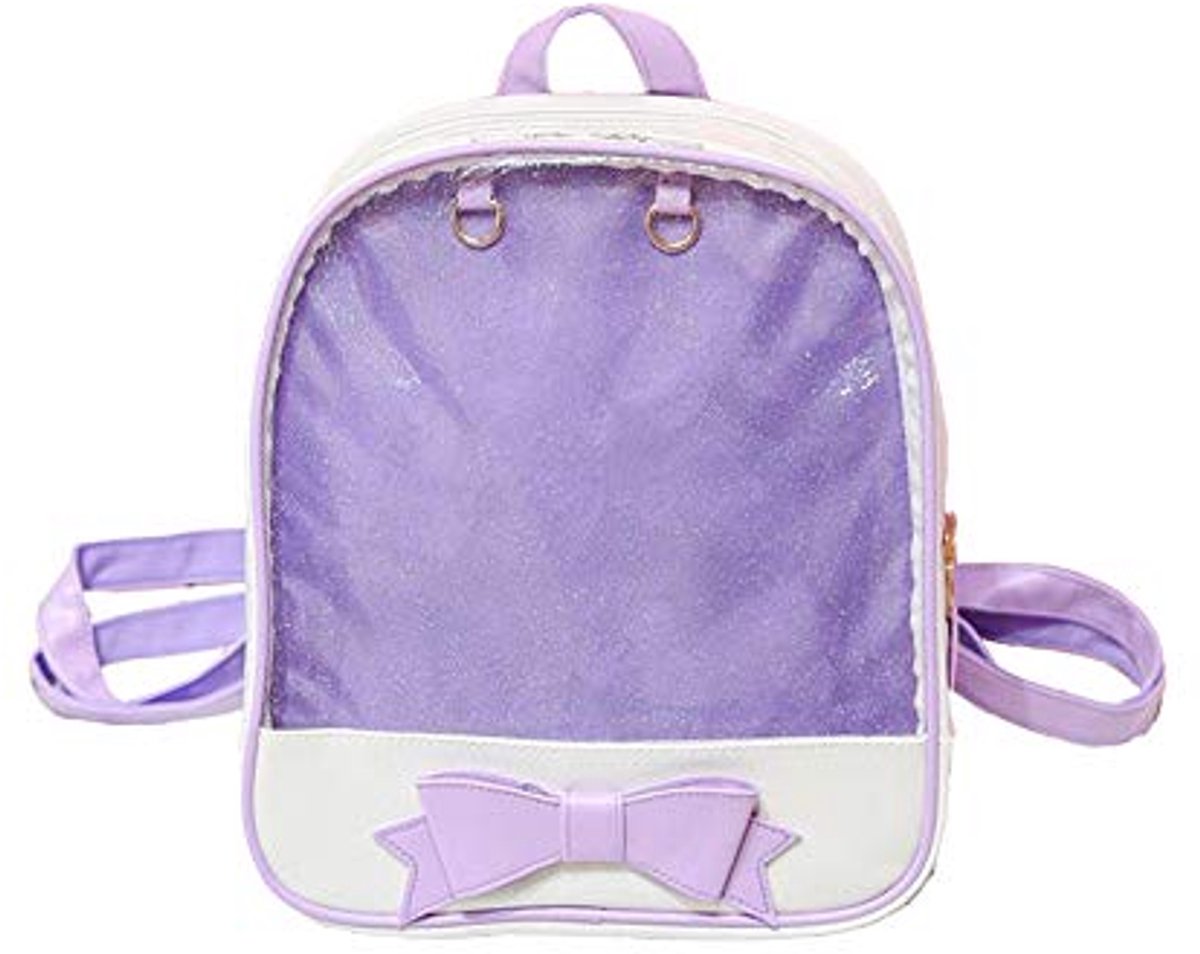 Ita Bag Rugzak voor Meisjes - Schattige Leren Schooltas met Transparant Venster en DIY Decoraties
