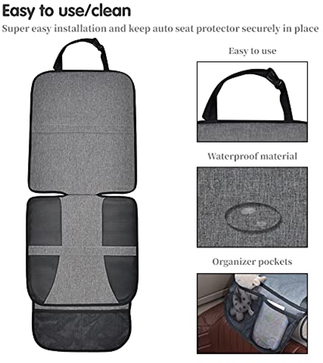 Autostoelkussen XL - Bescherming en Comfort voor Kinderzitjes - 117 cm x 45 cm - Antislip & Duurzaam