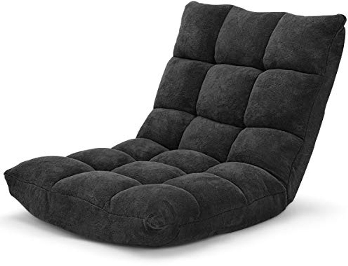 Vloerstoel met Rugleuning en Slaapfunctie - Comfortabele Meditatiestoel voor Woonkamer en Balkon