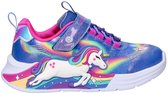 Skechers Unicorn Chaser meisjes sneakers - Blauw multi
