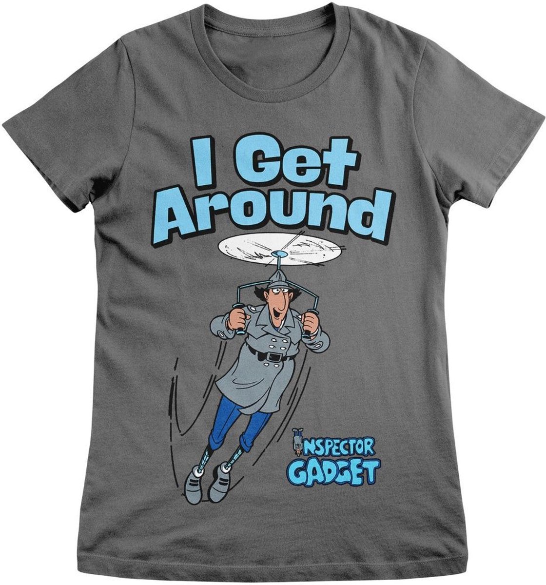 Inspector Gadget Damen T-Shirt I Get Around Girly Tee CPLG-5-IG001-H60-4 DarkGrey-S