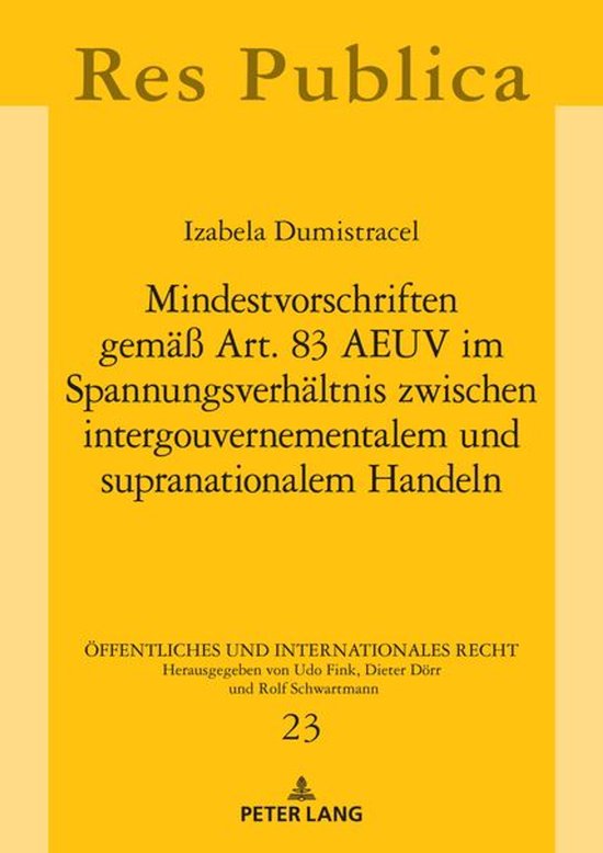 Oeffentliches und Internationales Recht 23 - Mindestvorschri ... - cover