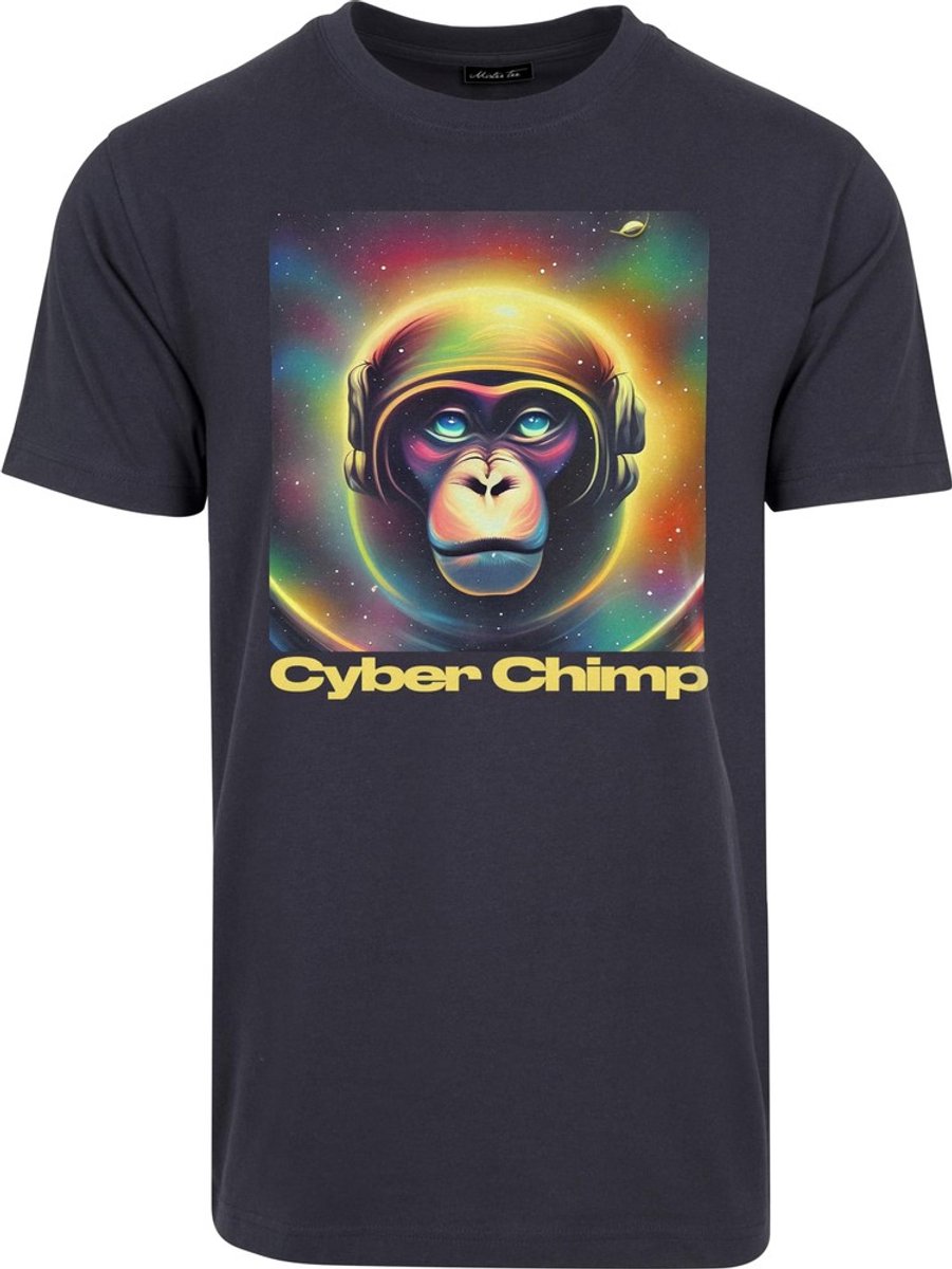 Mister Tee Cyber Chimp Heren T-shirt XS Blauw