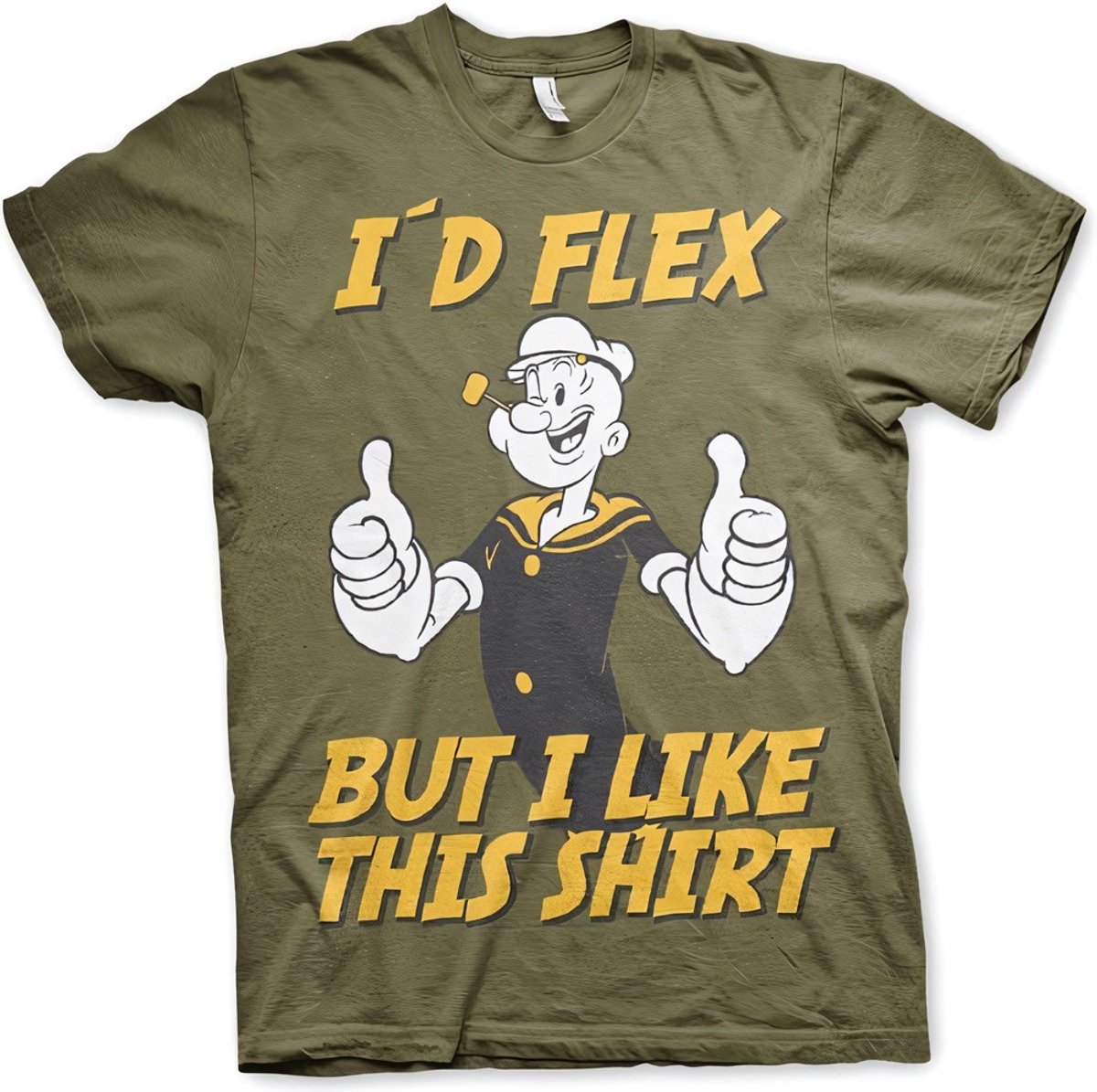 Popeye I'd Flex T-shirt olijfgroen
