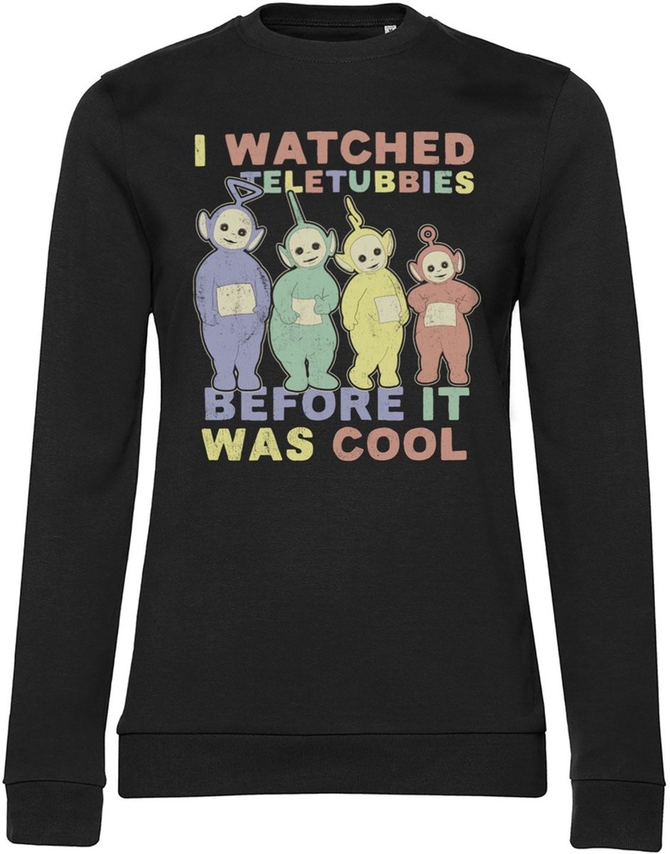 Teletubbies Damen I Watched Before It Was Cool Girly Sweatshirt CPLG-53-TTUB001-H59-8 Black-L