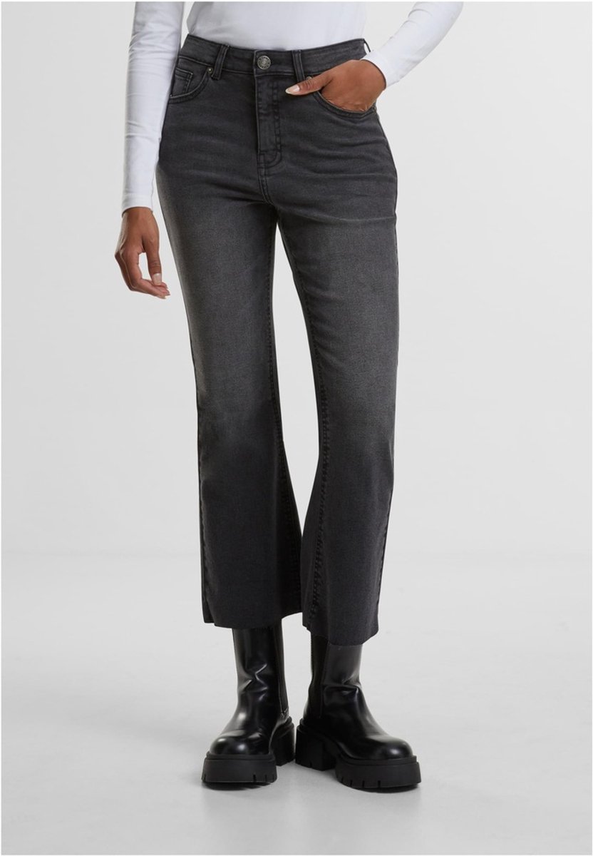 Urban Classics Cropped Flared Flared jeans Taille 28 inch Zwart