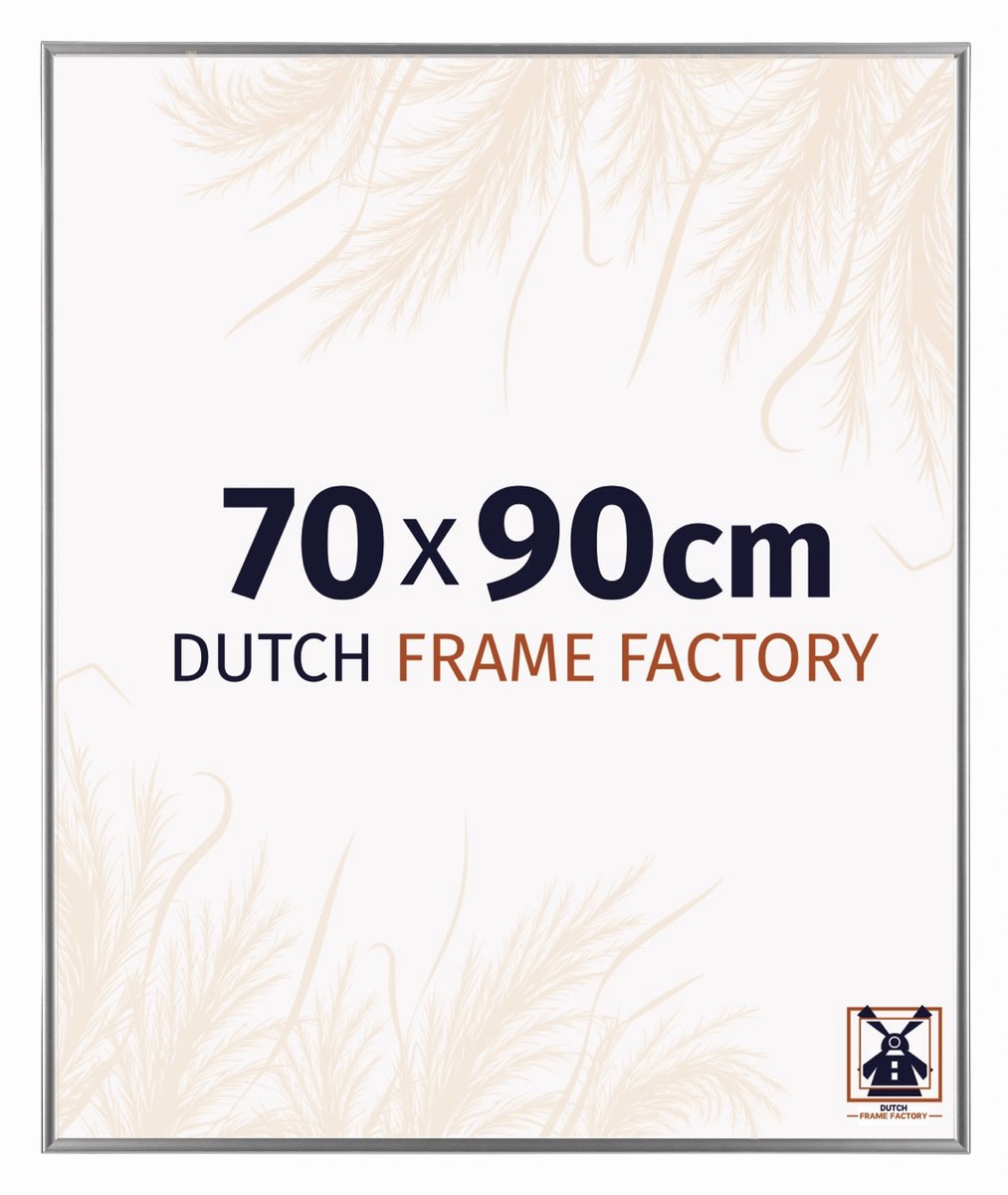 Dutch Frame Factory Fotolijst 70x90 cm - Kunststof - Zilver Hoogglans - Easy