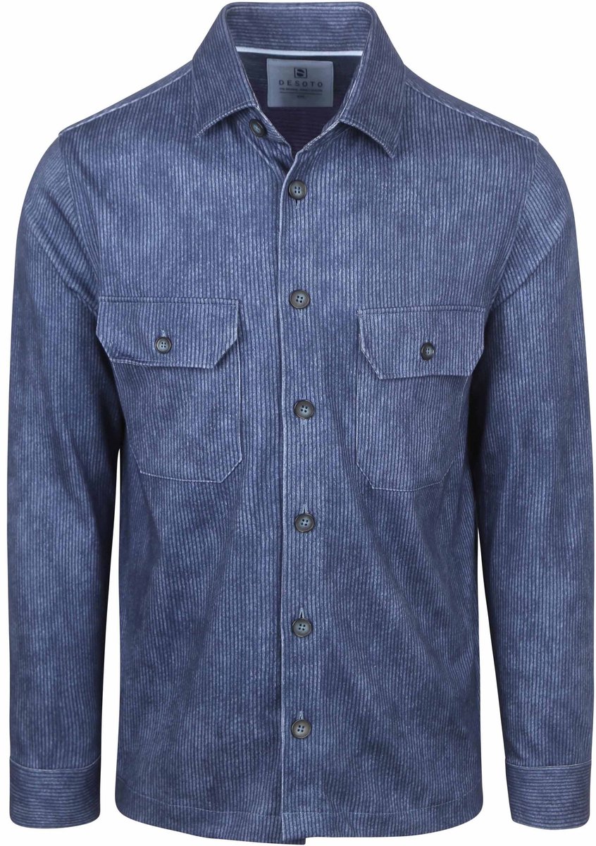 Desoto Overshirt Cord Optics Blauw - Maat XL - Heren