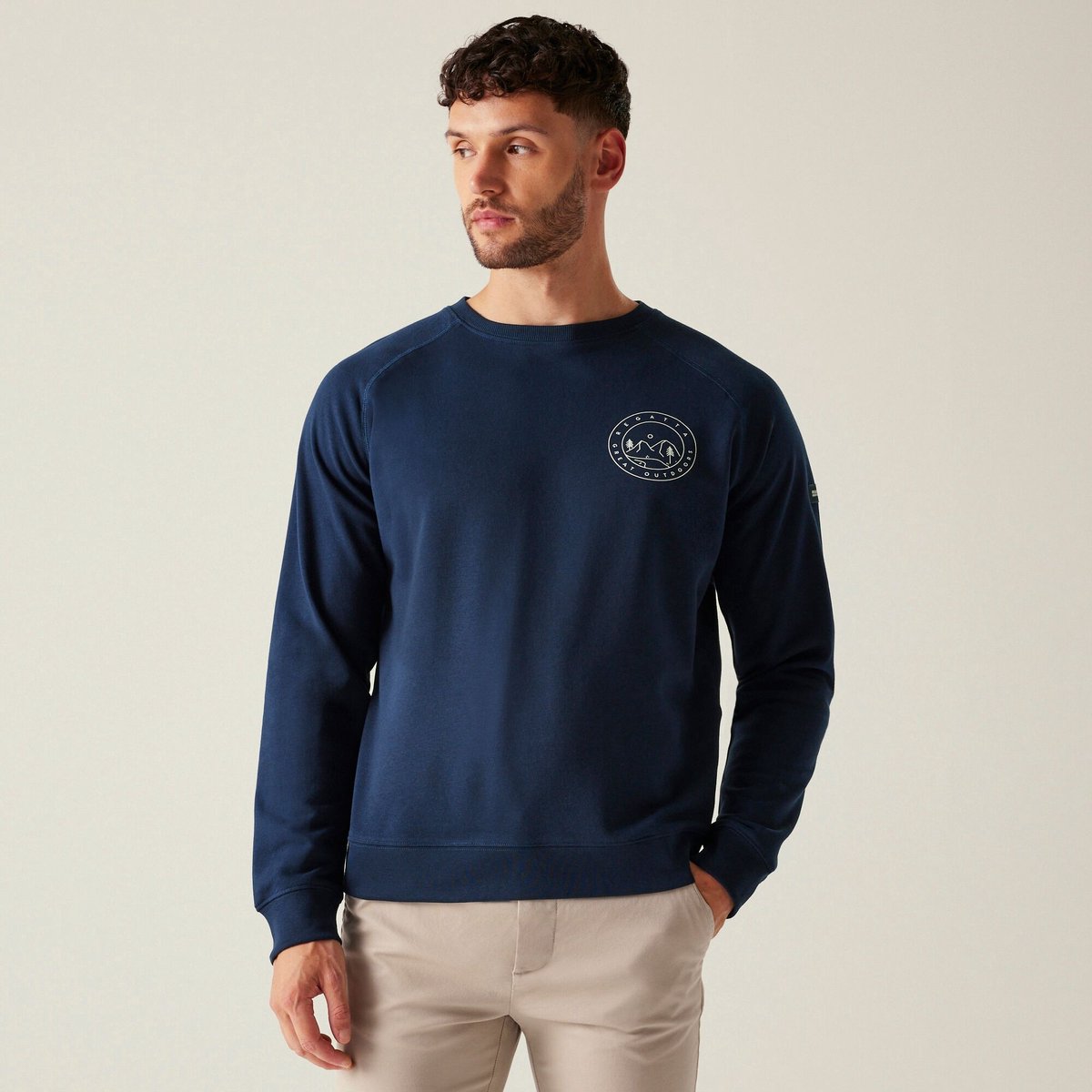 Fleece Wandelen Heren Berglogo Nithsdale Blauw