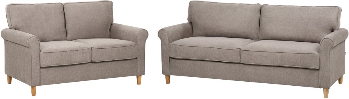 RONNEBY - Woonkamerset - Lichtbruin - Polyester