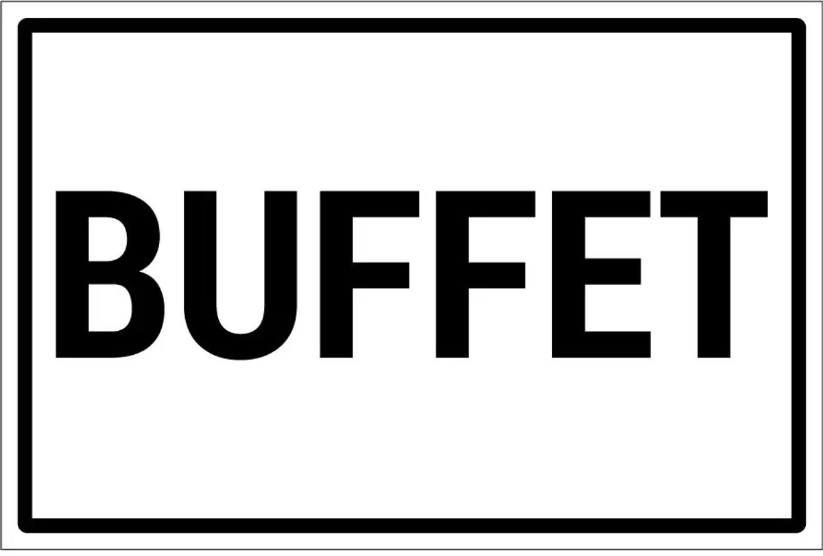 Buffet sticker | 45 x 30 cm