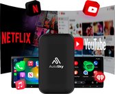 AutoSky AI Box Lite Plus 2.0 Draadloze Carplay Dongle - Geschikt voor draadloze Apple CarPlay & Android Auto - Netflix & YouTube streaming - USB-A/USB-C - Voor Auto's vanaf 2016 - Bedrade Carplay draadloos maken