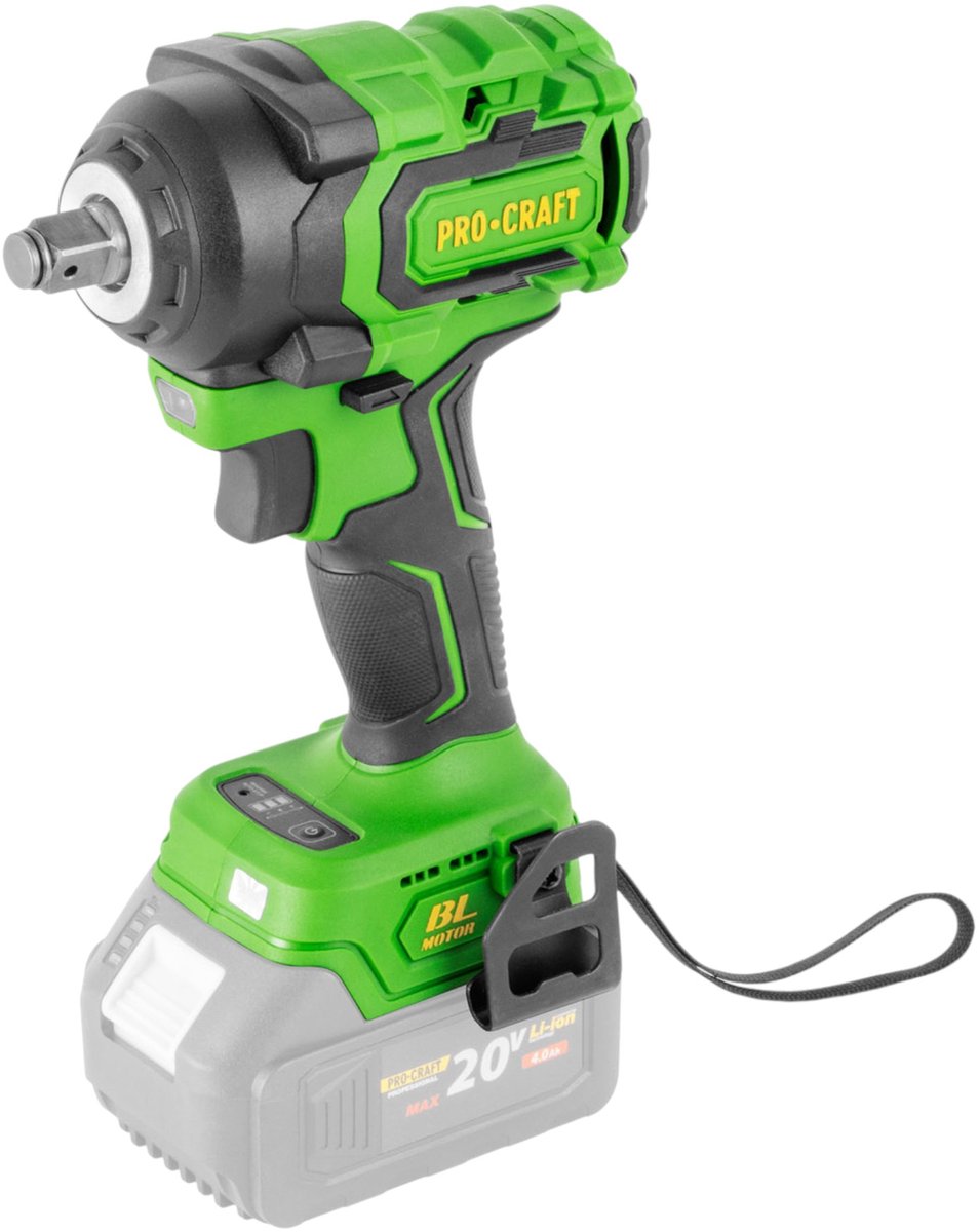 Procraft PWA18bb accu-slagmoersleutel 20 V 550 Nm 1/2" borstelloos solo - zonder accu, zonder oplader
