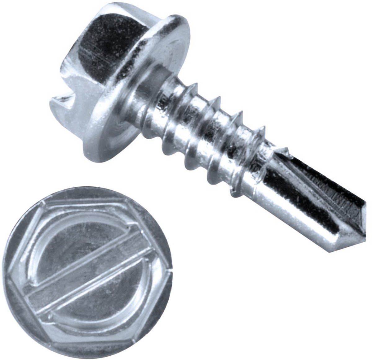 GOEBEL® - 1000 x Zeskantkop boorschroeven (Ø x L) 4,8 x 19 mm Staal Verzinkt met Zonder Ring DIN7504 L met sleuf - Schroeven - 4010148190