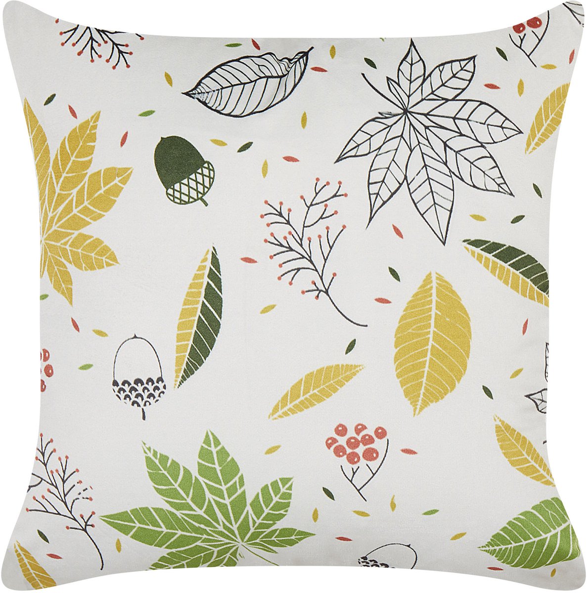 Beliani MULLEIN - Sierkussen - Gebroken wit - 45 x 45 cm - Fluweel Meerkleurig