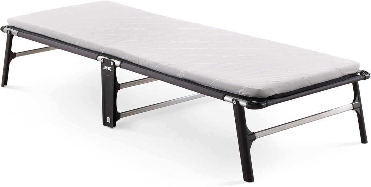 Compact opvouwbaar bed met e-fibermatras voor eenpersoonsgebruik