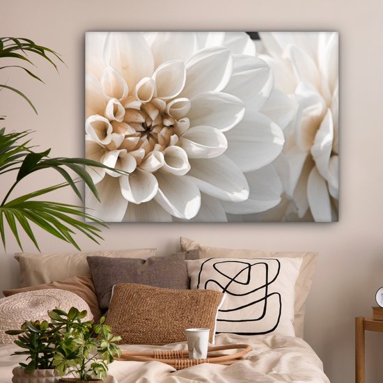 Tableau sur toile Fleurs - Wit - Nature - 120x90 cm - Décoration murale