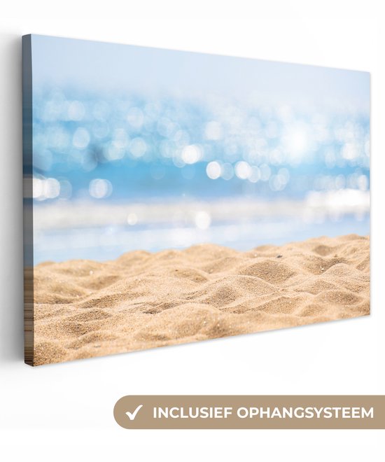 Peintures sur Toile Plage - Mer - Sable - 90x60 cm - Décoration murale