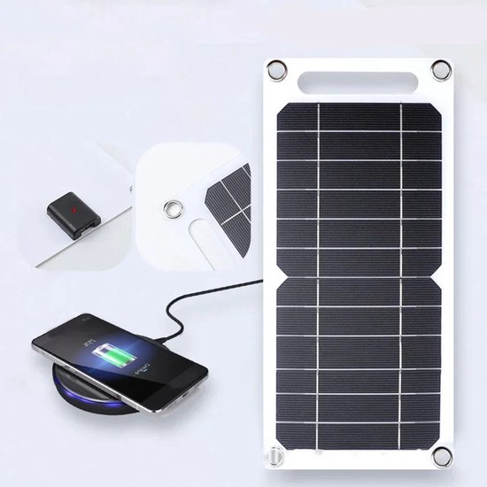 K&R Ventures® Draagbaar Zonnepaneel - Waterdichte Solar Oplader met USB - Voor Telefoons, Tablets & Powerbanks - Draagbare Zonne-Energie Oplader - Ideaal voor Kamperen, Reizen & Thuisgebruik van Merkloos — afbeelding 3