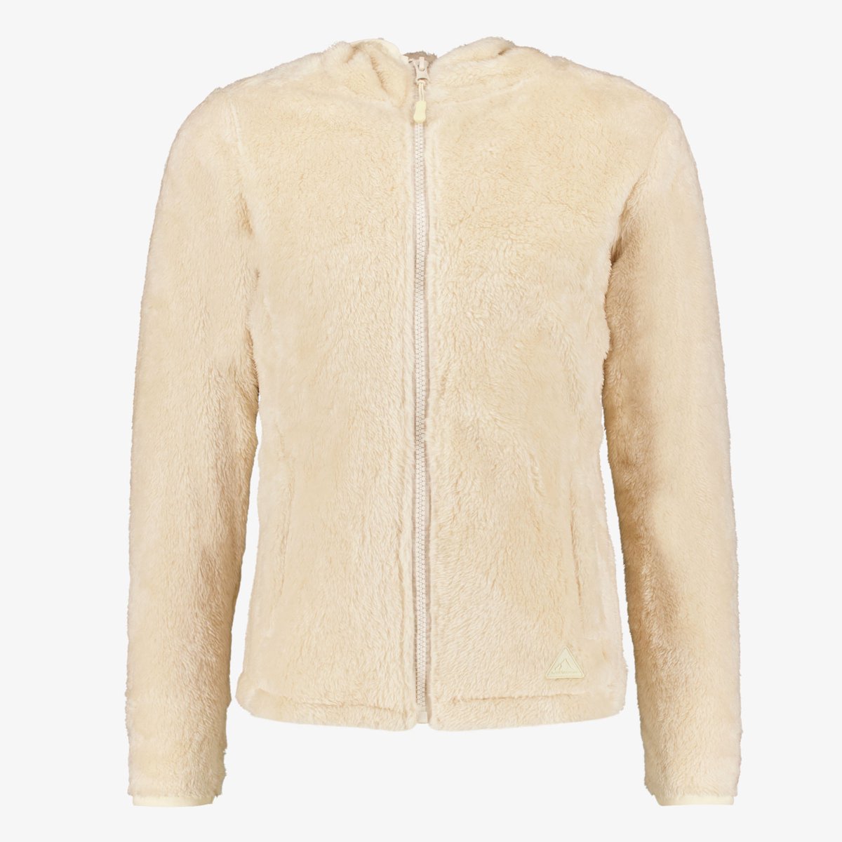 Mountain Peak fluffy meisjes outdoor vest beige - Maat 128
