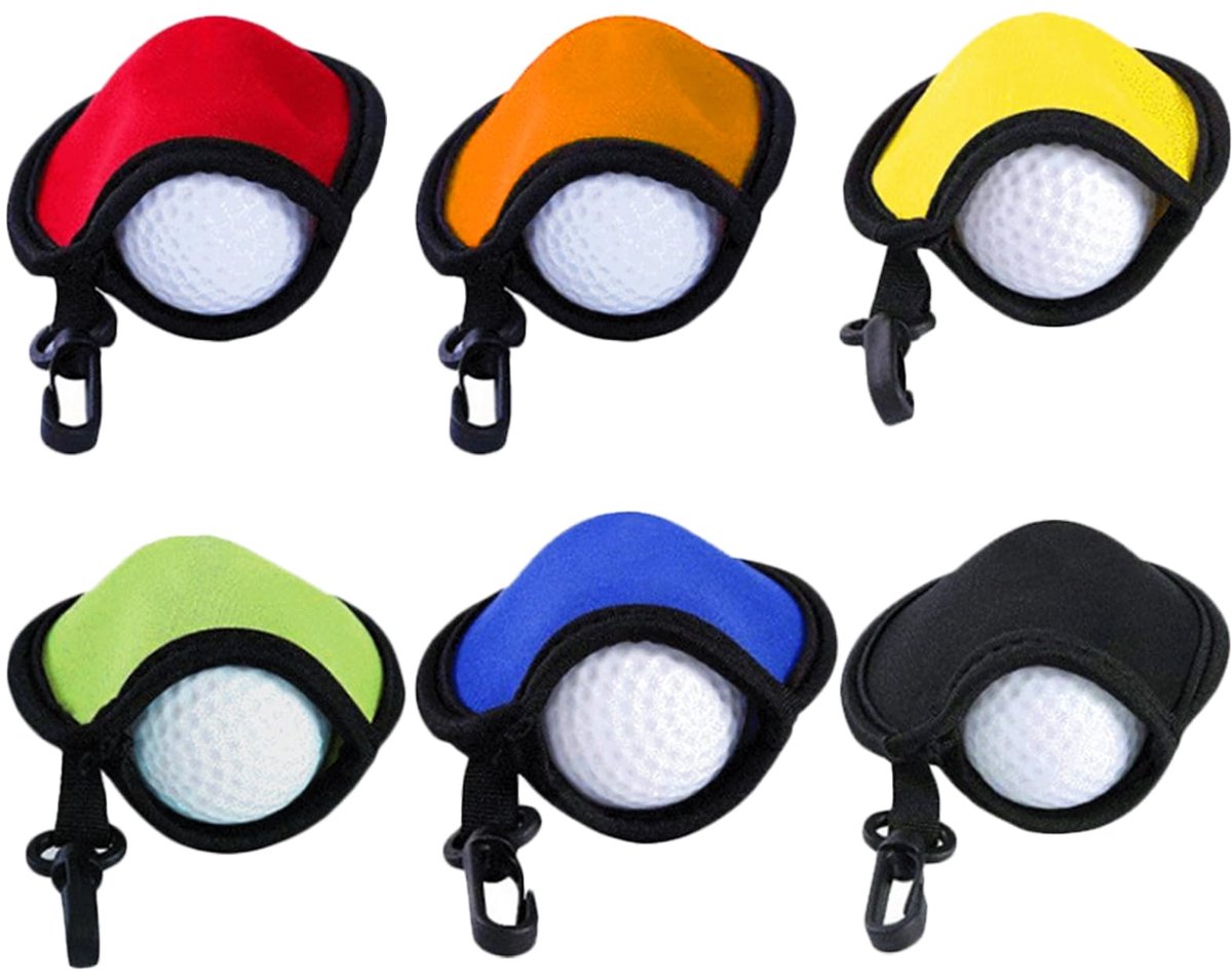 Ibenzoa® Set van 6 draagbare golfbalreinigers met karabijnhaak voor eenvoudig gebruik