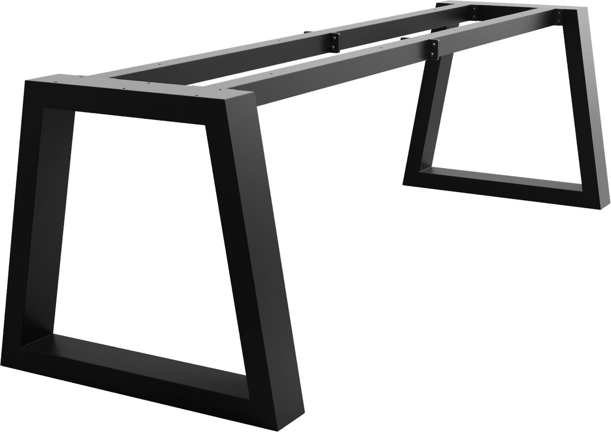 MetaloPro Tafelonderstel Nemesis Extreme - Robuuste, Trapezvormige Stalen Tafelpoten Voor Eettafel & Bureau In Moderne Industriële Stijl - 220x80x72cm