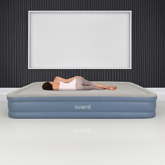 Zelfopblazend Luchtbed voor 2 Personen - 203 x 152 x 33 cm met Ingebouwde Pomp — afbeelding 4