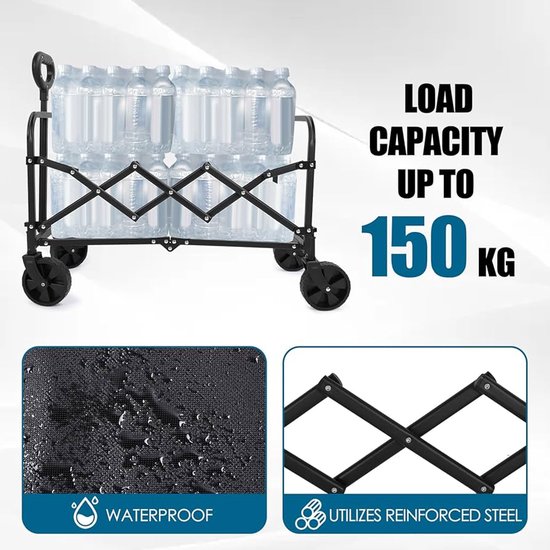 Online Bolderkar XXL 300 L 150 kg Blauw kopen