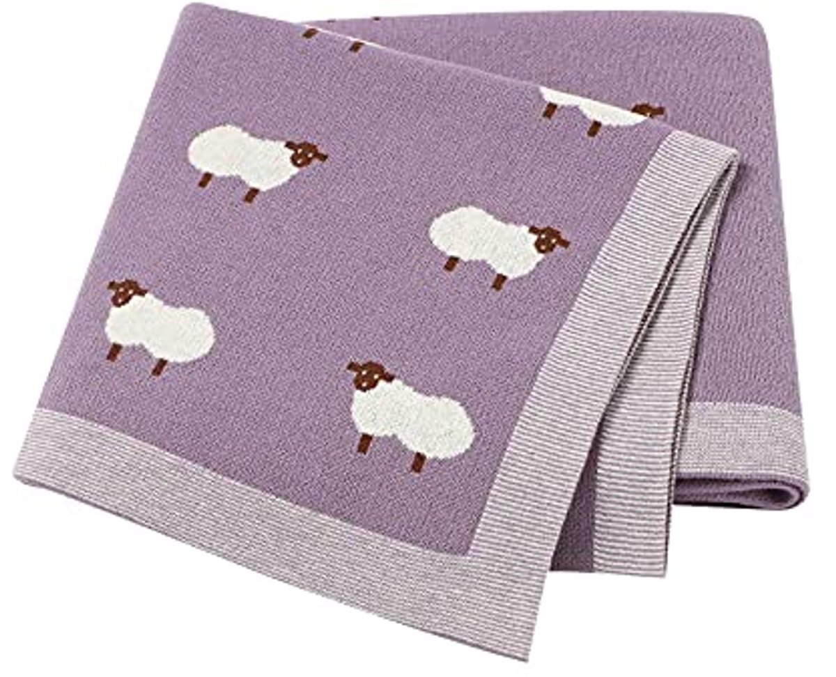 Image of 100% Katoen Baby Deken - Gebreide Dubbele Laag - 80 x 100 cm - Perfect voor Pasgeborenen