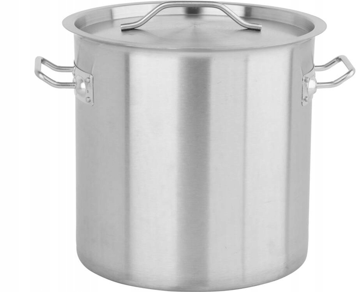 Yato RVS Kookpan met Deksel 28x28 cm, 17L - Professioneel
