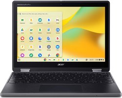 Acer Chromebook R857T-TCO-C04U Intel® N N150 31 cm (12.2") Touchscreen WUXGA 8 GB LPDDR5x-SDRAM 64 GB eMMC Wi-Fi 6E (802.11ax) ChromeOS US International Zwart