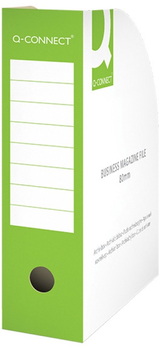 Q-Connect Documentenbak A4/80mm Groen - Kartonnen Opbergdoos