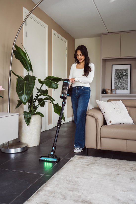 Aspirateur balai sans fil Sophitech – Puissance d'aspiration 26 kPa – 380 W – Aspirateur sans sac – Fonctionne sur batterie – Accessoires inclus