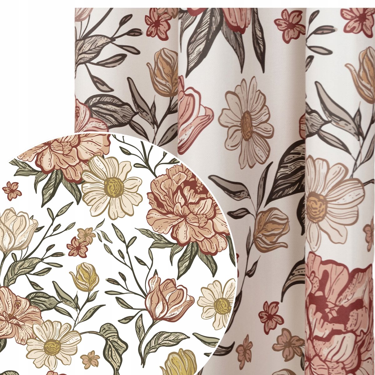 Decoratieve Witte Bloemen Sierkussenhoes 40x40 cm met Rits