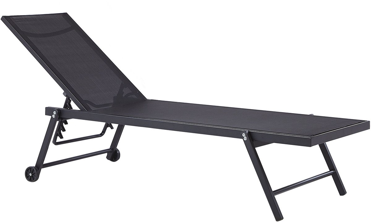 Beliani PORTOFINO - Lounger - Zwart - Aluminium