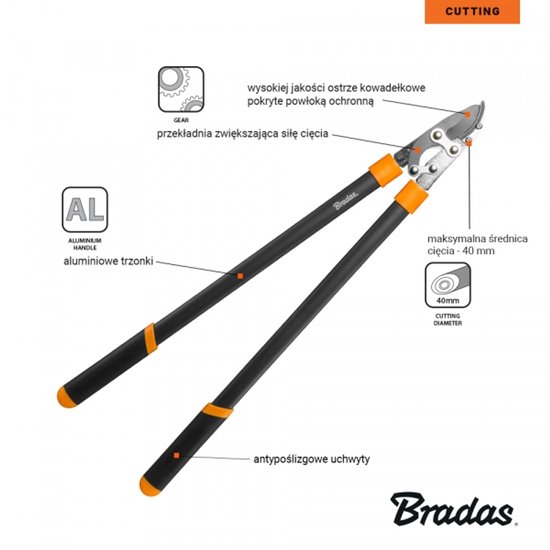Bradas Aluminium snoeischaar voor takken van Merkloos	 — afbeelding 2