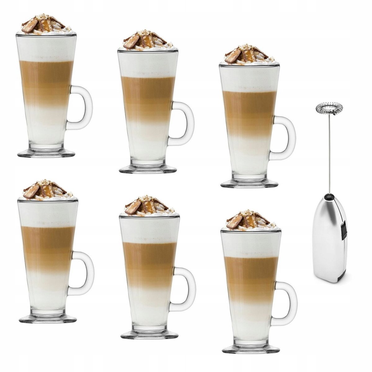 Tadar Caffee Latte Glazenset met Melkschuim (6 stuks)