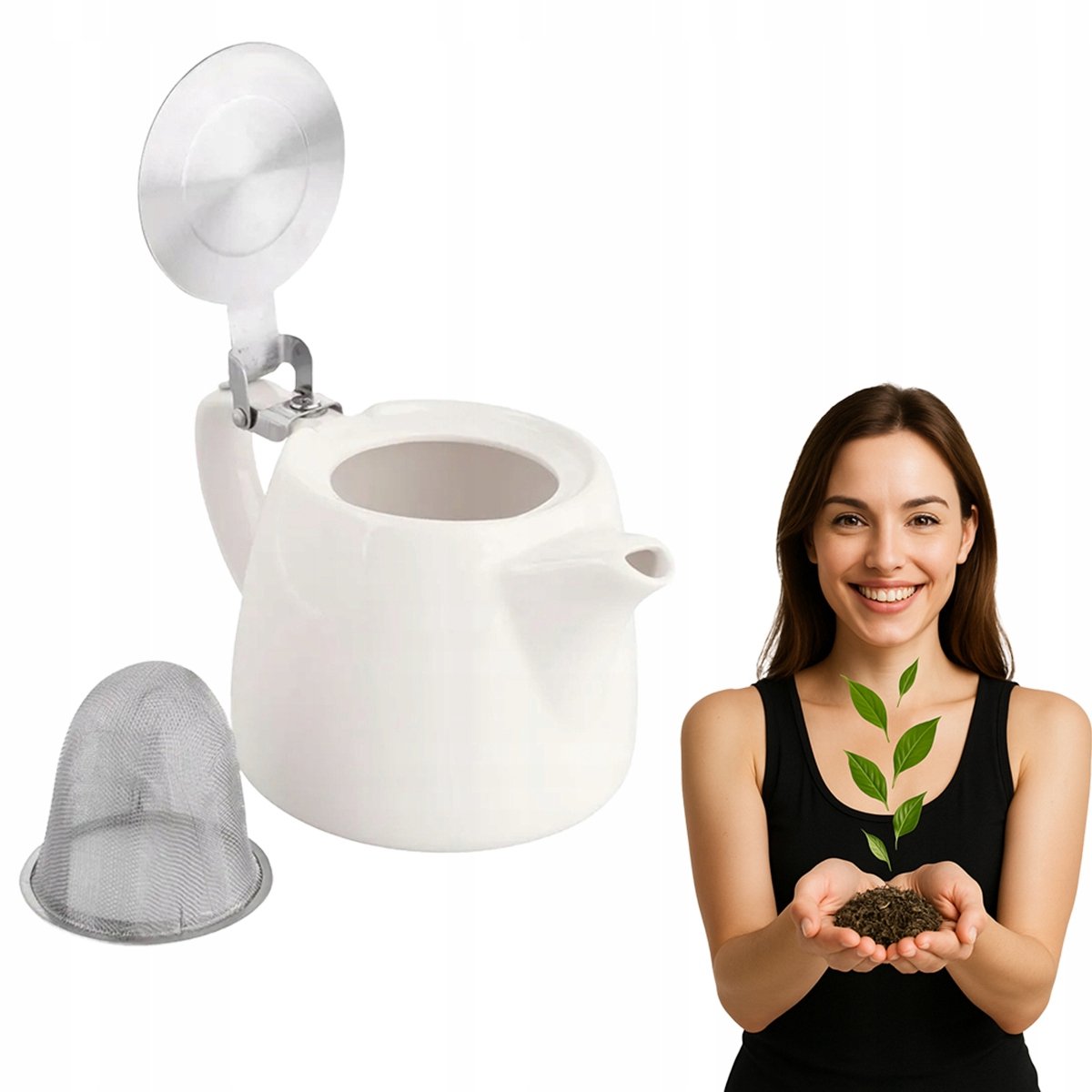 Altom Design Porseleinen Theepot Normaal 580 ml met zetgroep
