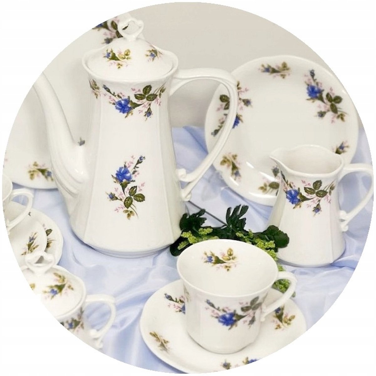 Kamélia Koffieservies voor 6 personen - 21 Delig - Chodzież Porselein