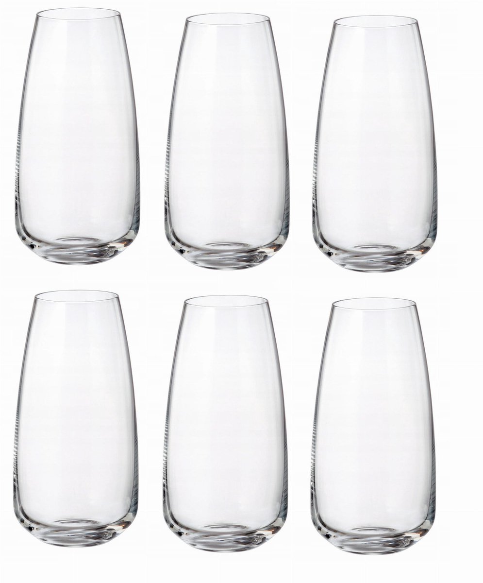 Bohemia Anser Set van 6 Kristallen Glazen - 550 ml