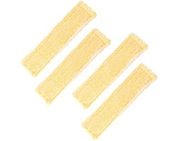 PromoHome Vervangende Microvezel Reinigingspads voor Ramenreinigers - 4 Stuks Wasbare en Herbruikbare Pads voor Glazen Oppervlakken - Eenvoudige Klittenband Bevestiging
