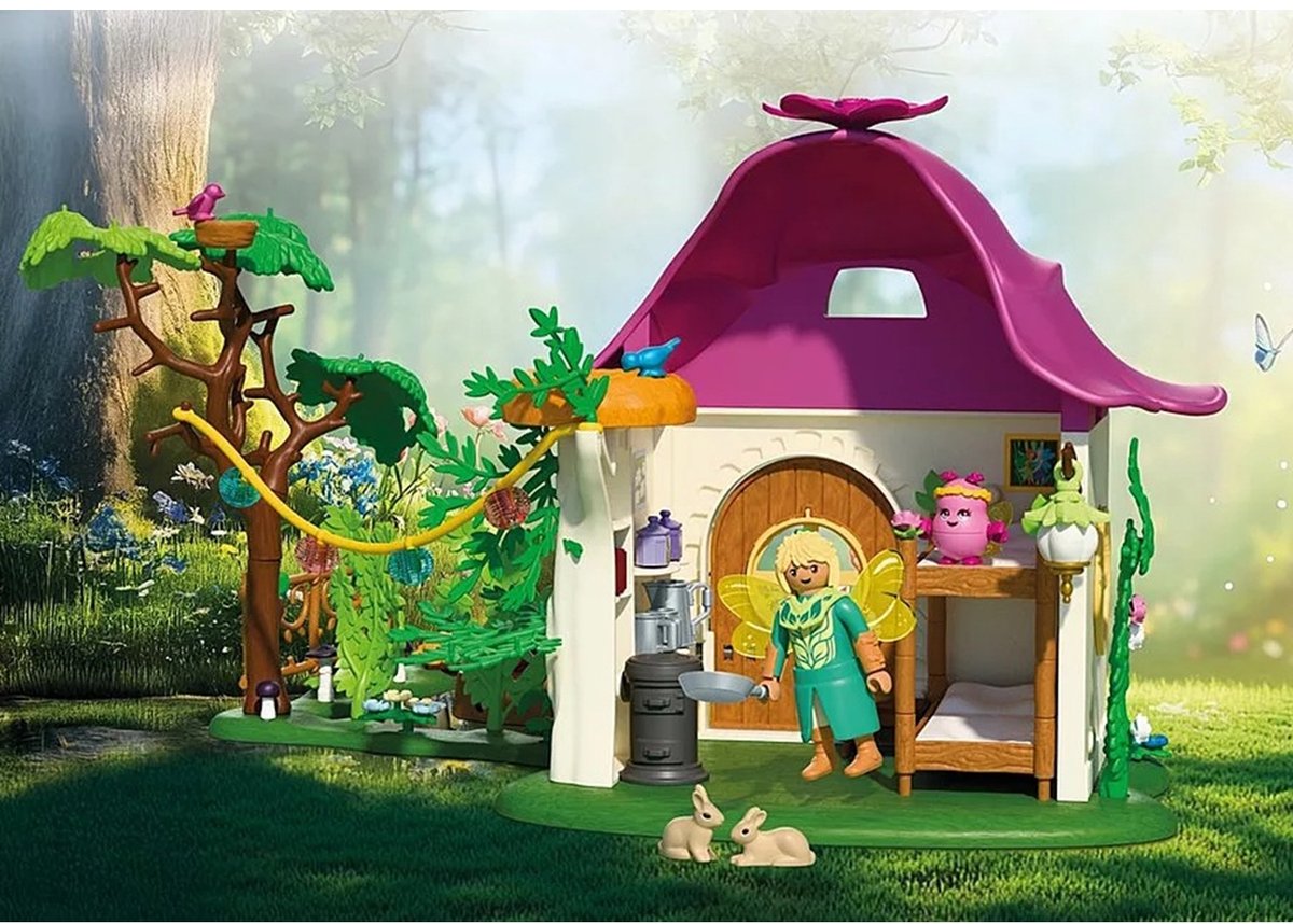 PLAYMOBIL Magische Eenhoorns - Feeënhuis met gouden eenhoorn en stal - Met oplichtende slinger voor magische nachten - 71838 — afbeelding 3