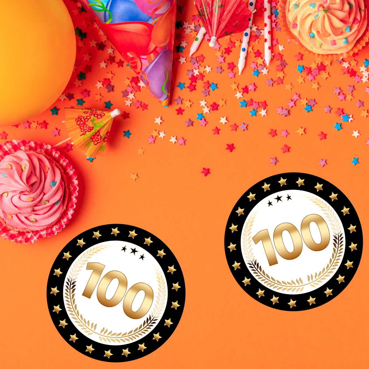Bierviltjes 100 - 50x stuks - zwart/goud - luxe - verjaardag/jubilea - feestartikelen
