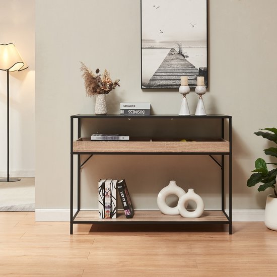 en.casa] Console tafel Holmsland sidetable 70x80x14 cm - 2 varianten