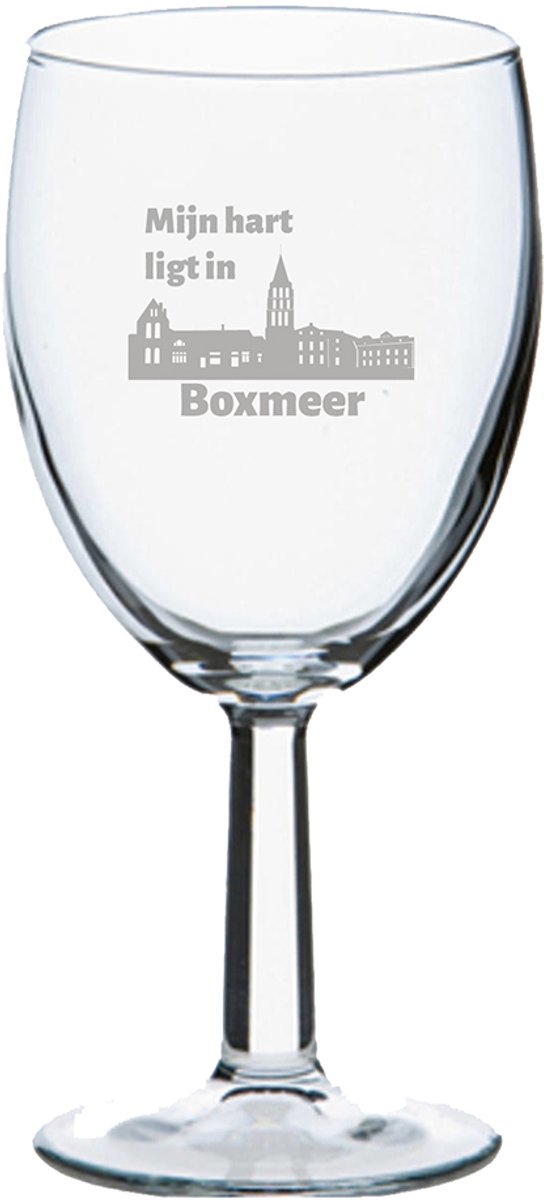 Gegraveerde wijnglas 24,5cl Boxmeer