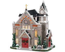 Lemax - 'St. Luke's Church' - Verlicht gebouw - Exclusief adapter (werkt ook op batterijen)