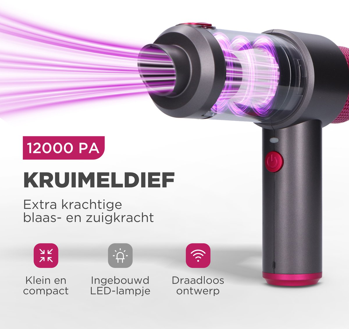 HomeShift 2-in-1 Auto Stofzuiger - Zuigen & Blazen - afbeelding 3