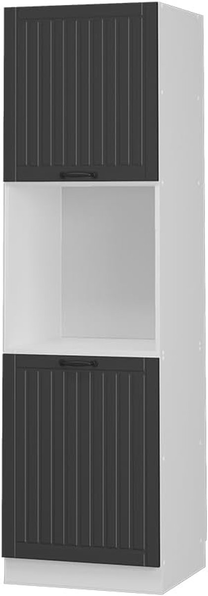 Inbouwkeuken Kast voor Oven 60 cm - Antraciet/Wit